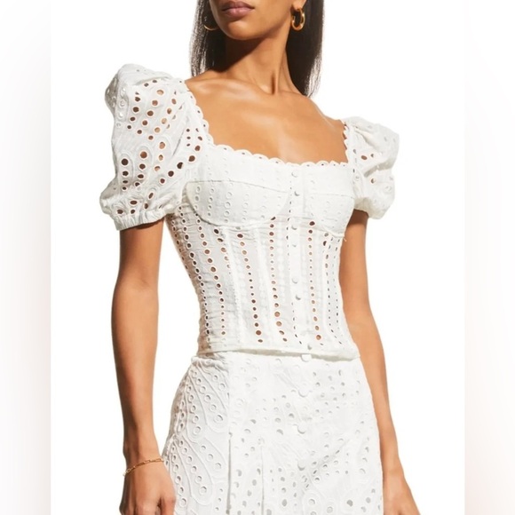 CHARO RUIZ IBIZA Ella Embroidered Corset Top (T3) - Picture 2 of 11